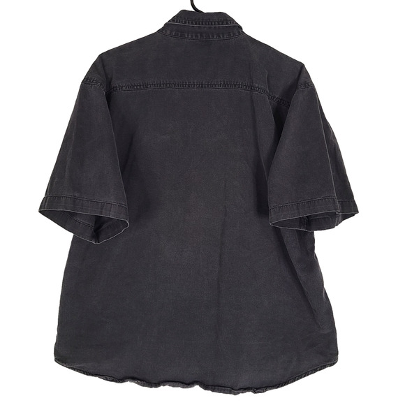 VTG LAS OLAS Button Up Top Large Short Sleeve Giraffe Animal Print 100% Cotton - Picture 2 of 10